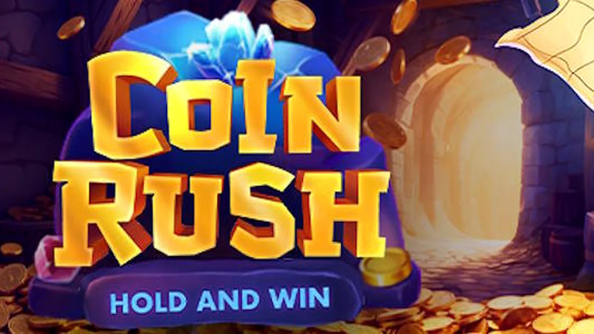 Tampilan antarmuka permainan slot Coin Rush dengan desain 3x3 yang modern