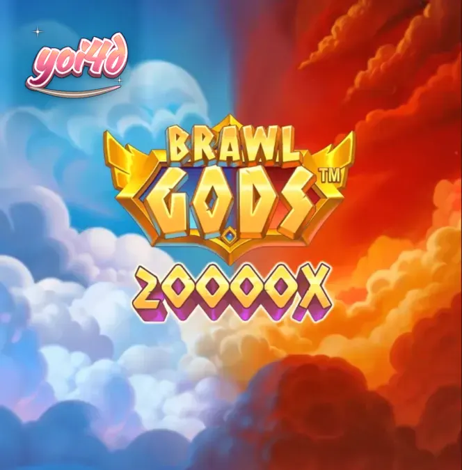 Tampilan visual slot Brawl Gods dengan tema pertempuran Zeus dan Hades
