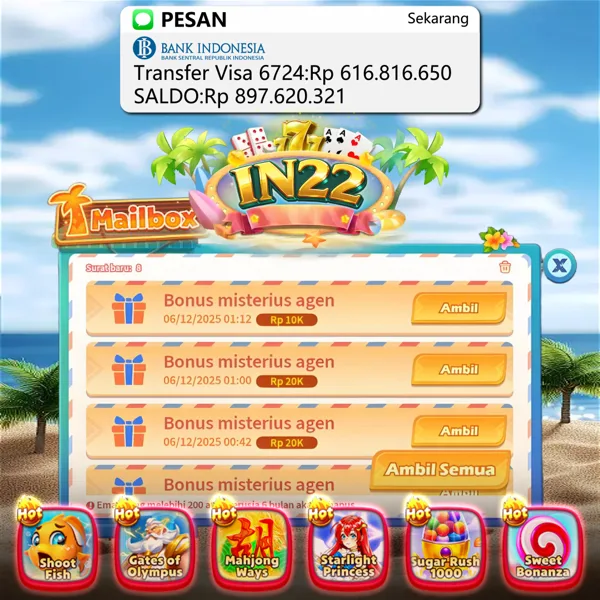 IN22 Bonus Member Baru 100%